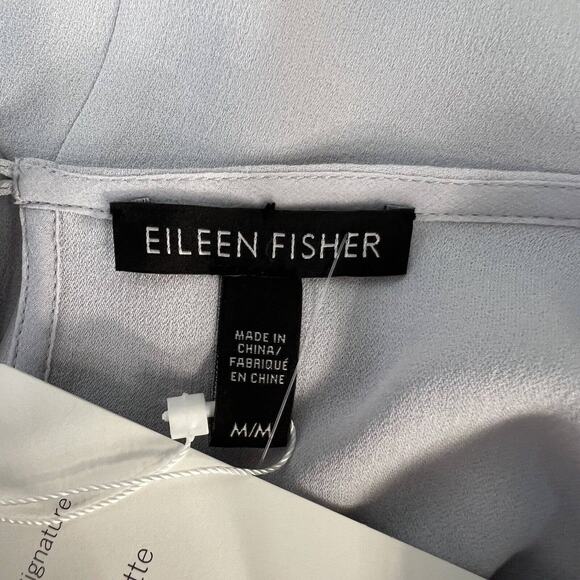 New Eileen Fisher Classic Silk‎ Charmeuse Tank Top Bone Roundneck Sandwashed Med - Picture 6 of 10